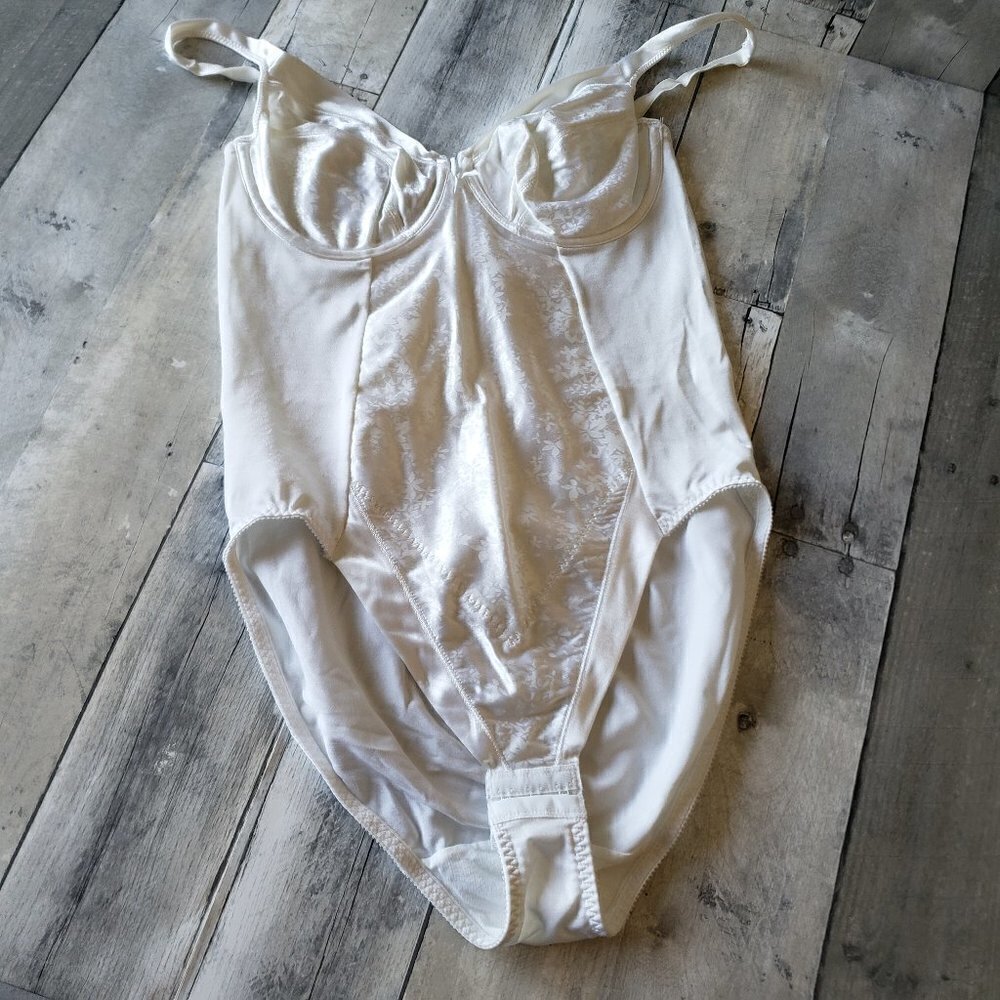 Vintage Adora Bodysuit Shapewear Underwire with Hook Bottom - Size 36C